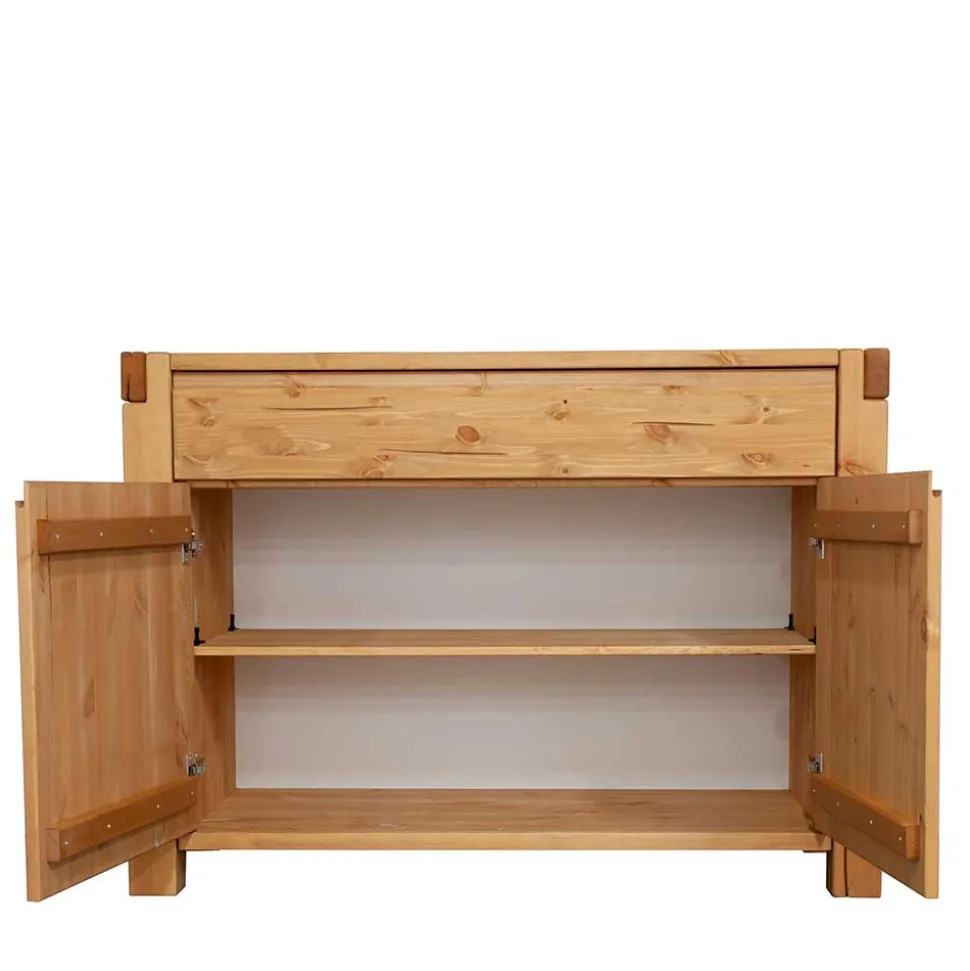 122x88x44 Landhaus Holzkommode aus Kiefer - Delamaro