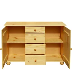 119x81x38 Landhaus Kombi Kommode mit Kugelfüßen - Kascanu