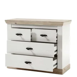 107x84x45 Landhaus Kommode mit 4 Schubladen - Nedita