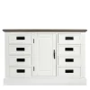 114x77x41 Landhaus Kommode mit acht Schubladen - Bleaks