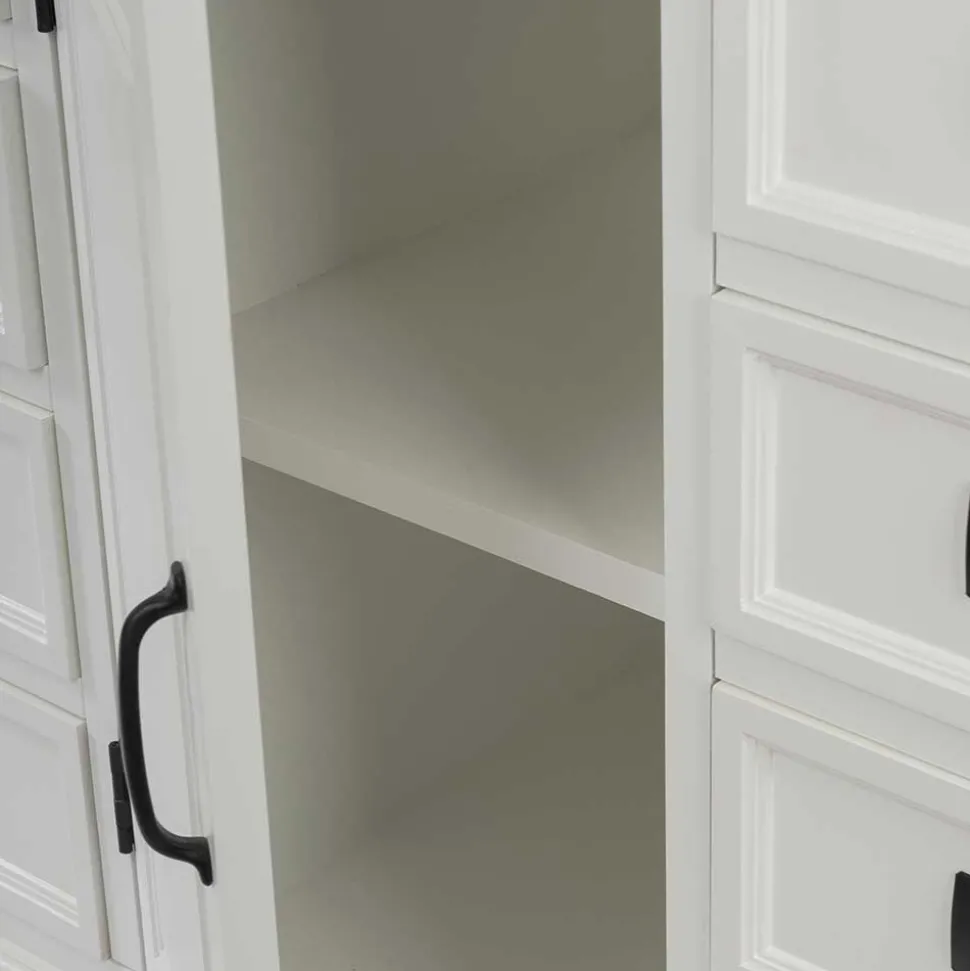 114x77x41 Landhaus Kommode mit acht Schubladen - Bleaks