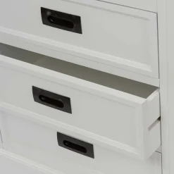 68x180x39 Landhaus Regal in Weiß & Graubraun - Bleaks