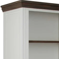 68x180x39 Landhaus Regal in Weiß & Graubraun - Bleaks