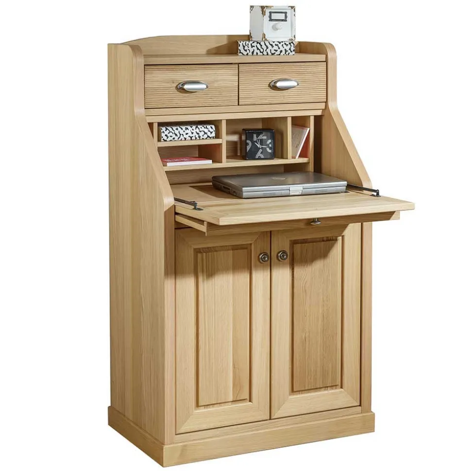 70x120x45 Landhaus Sekretär in Eiche - Mapilia