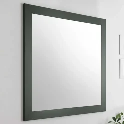 82x82x2 Landhaus Spiegel in Dunkelgrün - Niestov