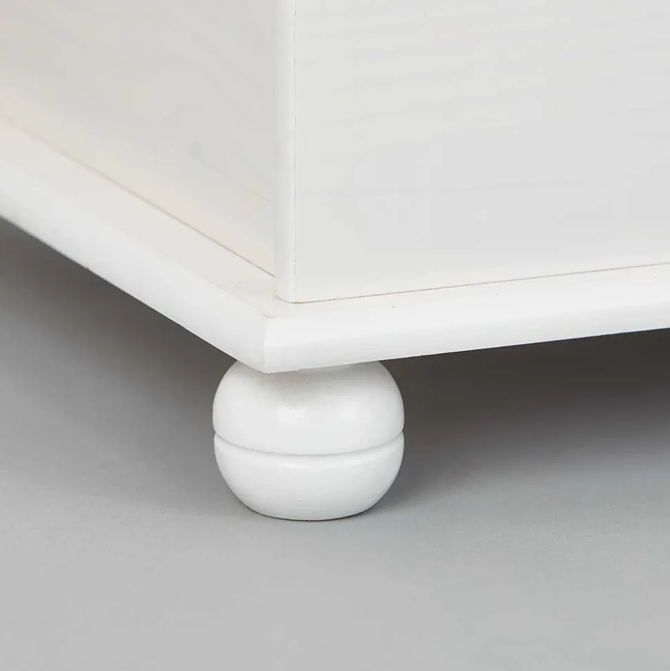 89x53x47 Landhaus Truhe in Weiß - Vaslui