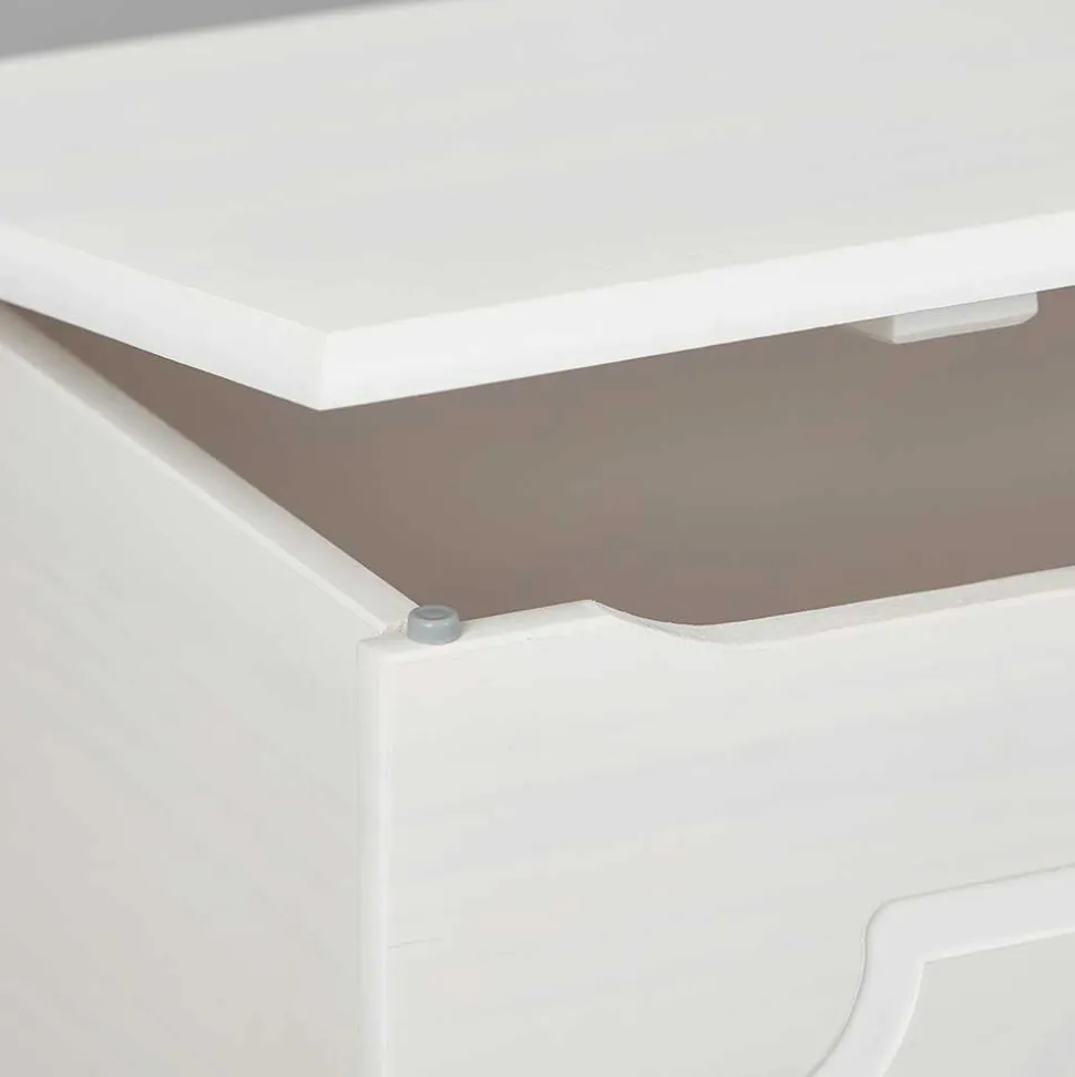 89x53x47 Landhaus Truhe in Weiß - Vaslui