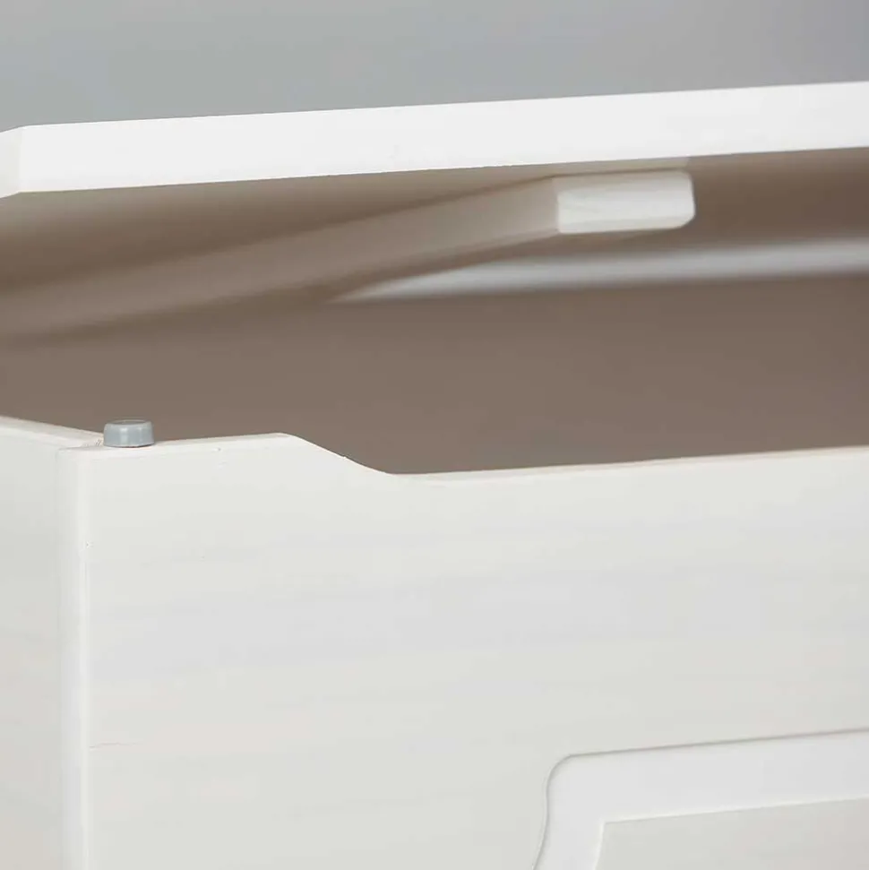 89x53x47 Landhaus Truhe in Weiß - Vaslui