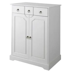 81x93x37 Landhaus Vertiko in Weiß gewachst - Vesrav