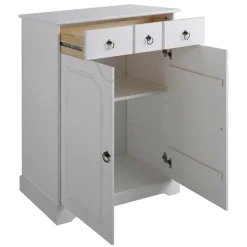 81x93x37 Landhaus Vertiko in Weiß gewachst - Vesrav