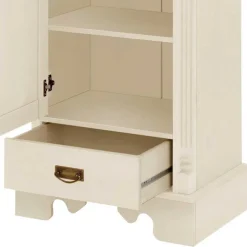70x203x45 Landhaus Vitrine in Creme - Rospus