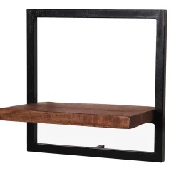 35x25x35 Loft-Wandregal mit Altmetall-Rahmen - Mendoza