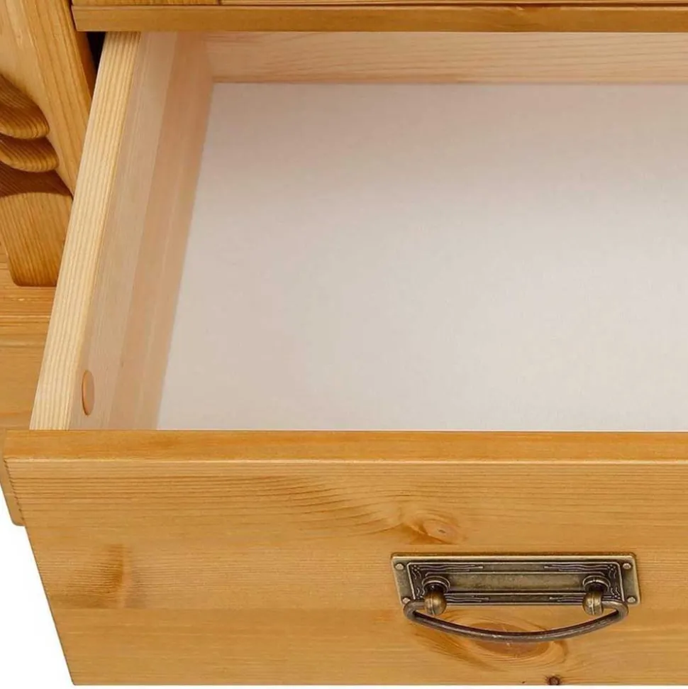 100x147x45 Massivholz Highboard im Landhaus Stil - Fausanda