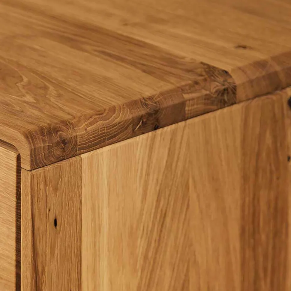 220x48x40 Massivholz TV Board in Natur geölt - Eavy