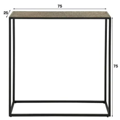 75x75x25 Metall Konsolentisch in Bronze - Christine