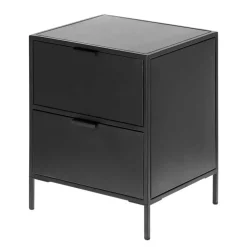 40x50x35 Metall Nachtkommode in Schwarz - Magde