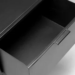 40x50x35 Metall Nachtkommode in Schwarz - Magde