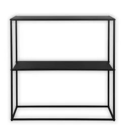 80x80x27 Metall Regal ohne Rückwand in Schwarz - Daana