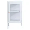 38x70x35 Metall Schrank mit Glas Tür - Keyva