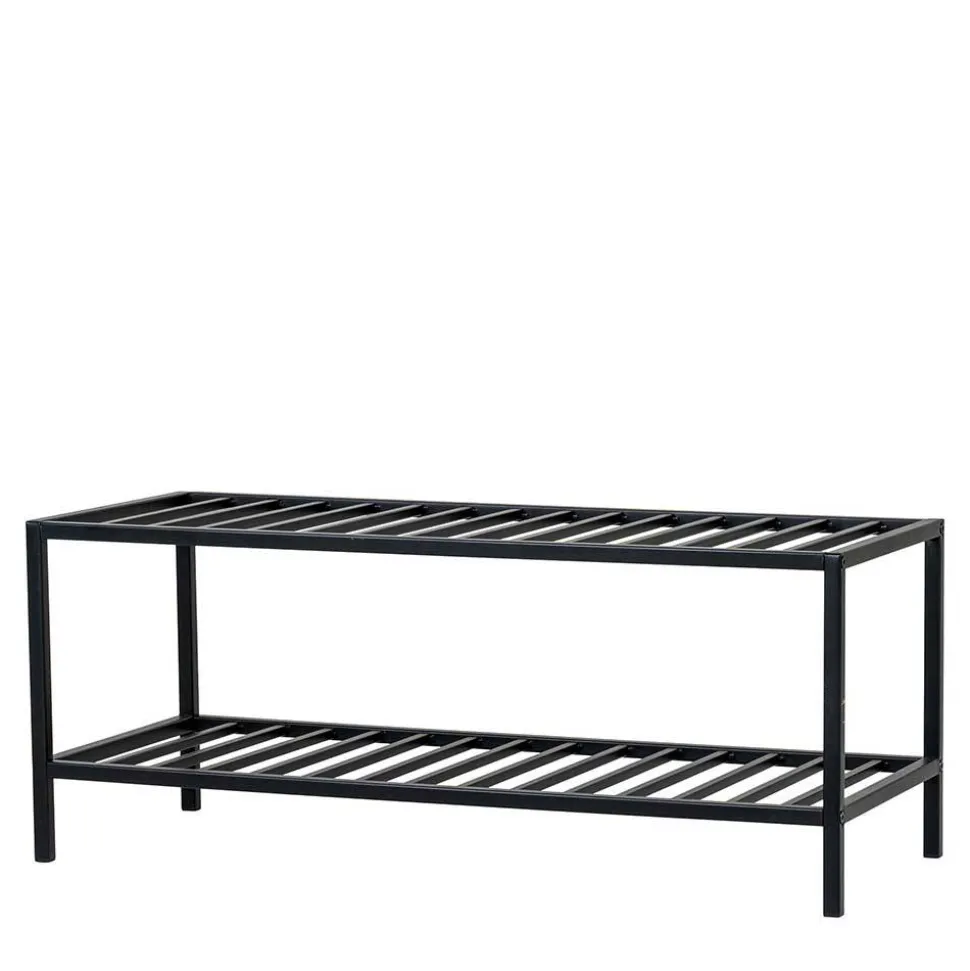 79x32x34 Metall Schuhbank in Schwarz - Esbessa