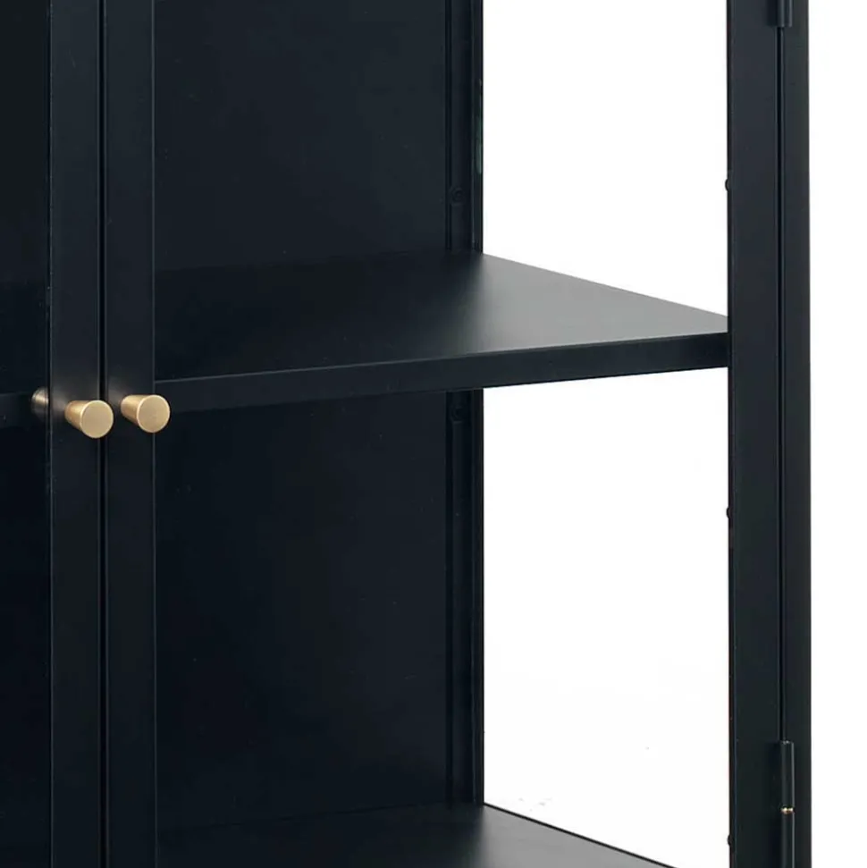 170x85x40 Metall Sideboard mit vier Glastüren - Butoaie