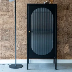 50x110x35 Metallschrank mit Glastür modern - Gabadoza