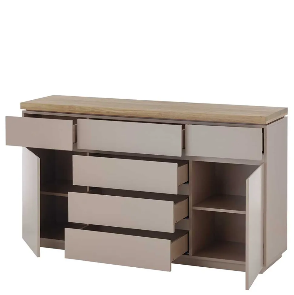 150x86x40 Moderne Kombi-Kommode in Taupe - Anja