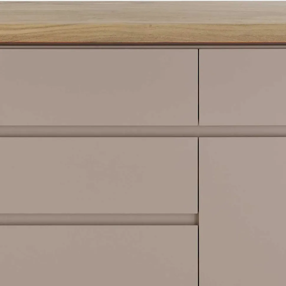150x86x40 Moderne Kombi-Kommode in Taupe - Anja