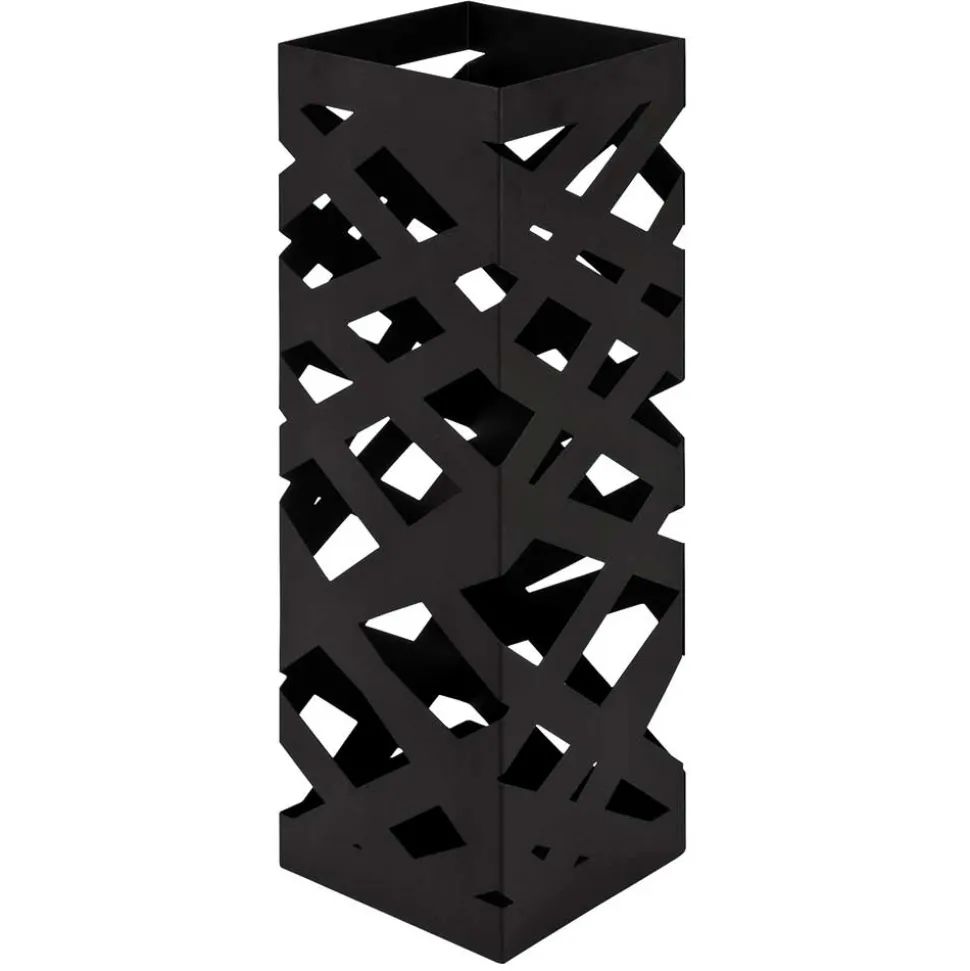 16x48x16 Moderner Schirmständer in Schwarz - Rigunac