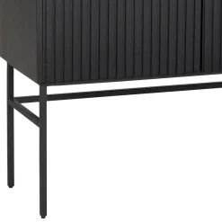 100x140x40 Modernes Highboard in Schwarz - Gragano