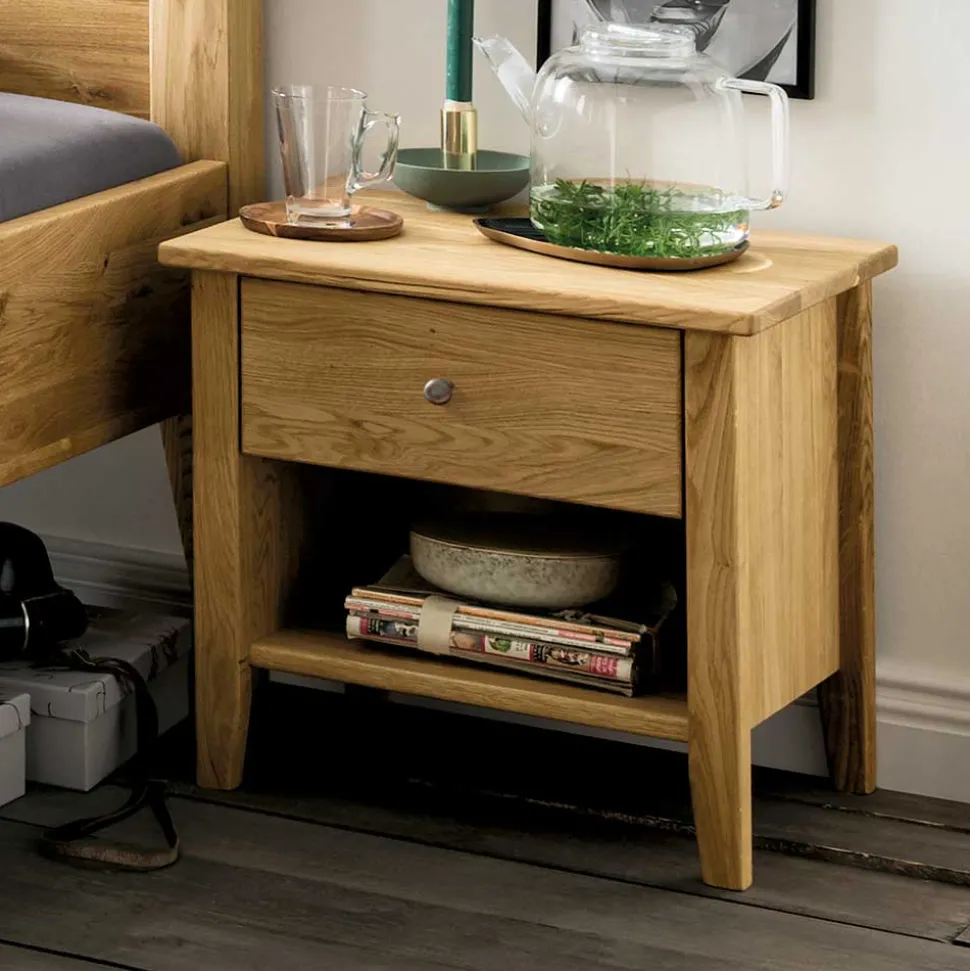 47x50x37 Nachtkommode aus Wildeiche Massivholz - Cilian