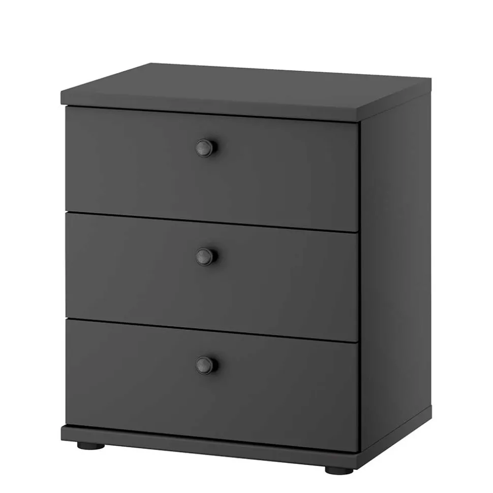 50x57x36 Nachtkommode in Dunkelgrau - Mataram