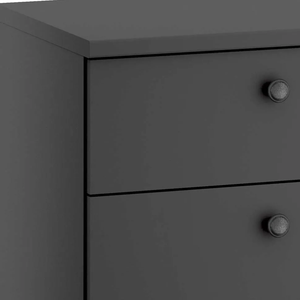 50x57x36 Nachtkommode in Dunkelgrau - Mataram