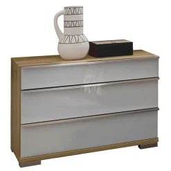 60x48x42 Nachtkommode in Weiß Glas - Nuetran