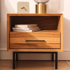 51x50x40 Nachtkommode mit Fach & Schublade - Kerfa