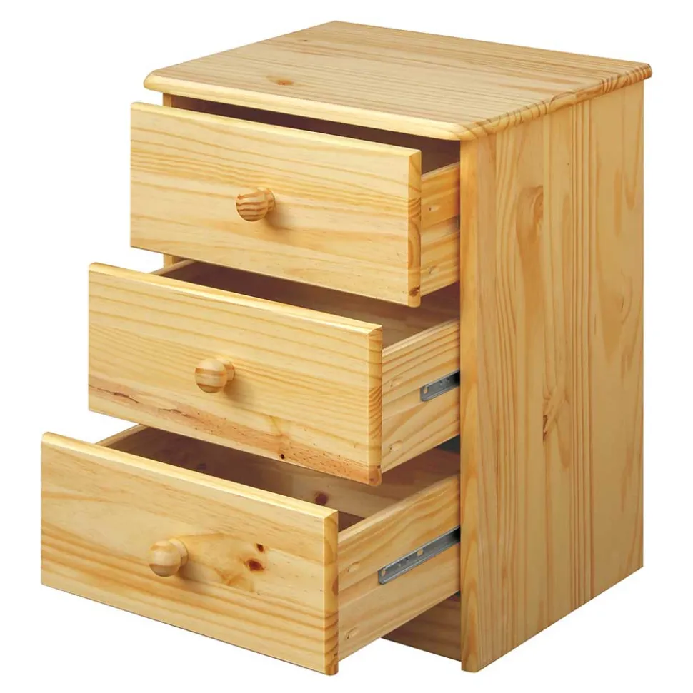 43x57x35 Nachtschrank mit drei Schubladen - Kascanu