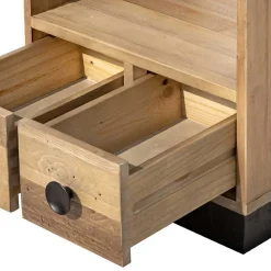 45x50x45 Nachttisch aus Recyclingholz - Dulcinus