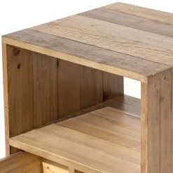 45x50x45 Nachttisch aus Recyclingholz - Dulcinus