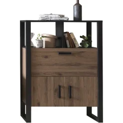 101x134x39 Offener Schrank in Nussbaum NB - Dudleys