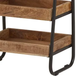 44x65x35 Offenes Regal mit 3 Holzablagen - Toma