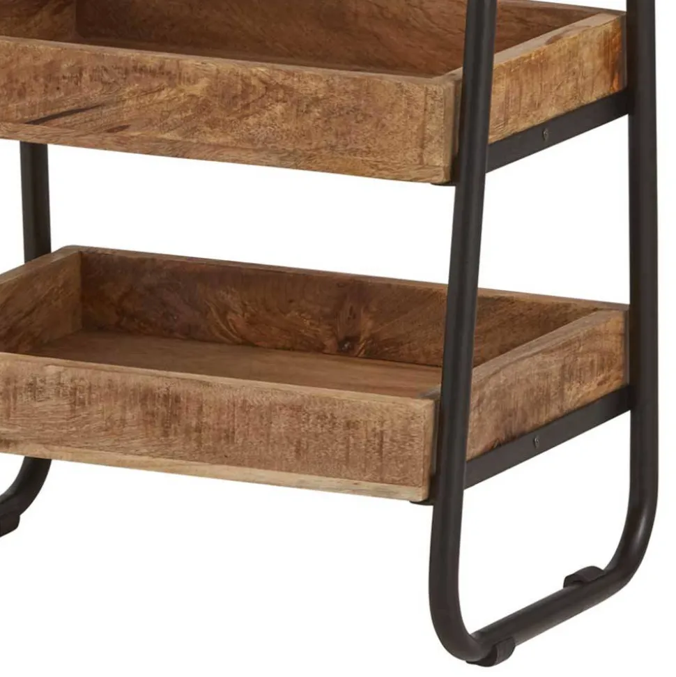 44x65x35 Offenes Regal mit 3 Holzablagen - Toma