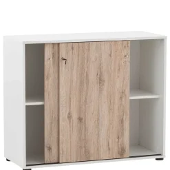 100x84x41 Office Schrank mit Schiebetüren - Laganzo