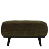 80x40x55 Polsterhocker in Dunkelgrün - Pleano