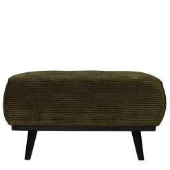 80x40x55 Polsterhocker in Dunkelgrün - Pleano