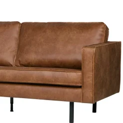 266x85x213 Recyclingleder Ecksofa in Cognac Braun - Huropa