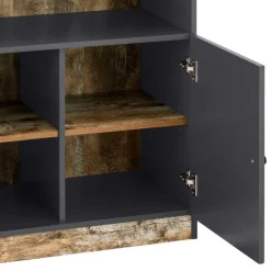 80x182x40 Regal in Holz verwittert - Guerrero