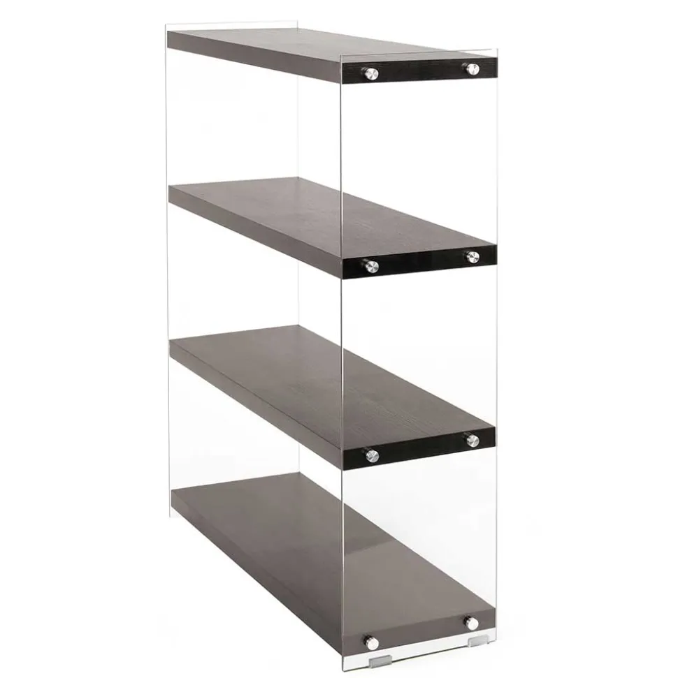 83x113x30 Regal in Walnussfarben MDF - Ucera