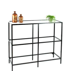 100x93x36 Regal mit drei - Glasablagen