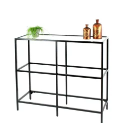 100x93x36 Regal mit drei - Glasablagen