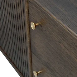 160x75x42 Retro Design Sideboard in Eiche dunkel - Cuzliav